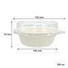 REGENT SUGARCANE FIBRE BOWLS & PET LIDS 350ML, 20PCS