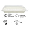 REGENT SUGARCANE FIBRE RECTANGULAR CONTAINER 500ML & PET LIDS, 20 PCS