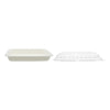REGENT SUGARCANE FIBRE RECTANGULAR CONTAINER 500ML & PET LIDS, 20 PCS