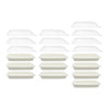 REGENT SUGARCANE FIBRE RECTANGULAR CONTAINER 500ML & PET LIDS, 20 PCS