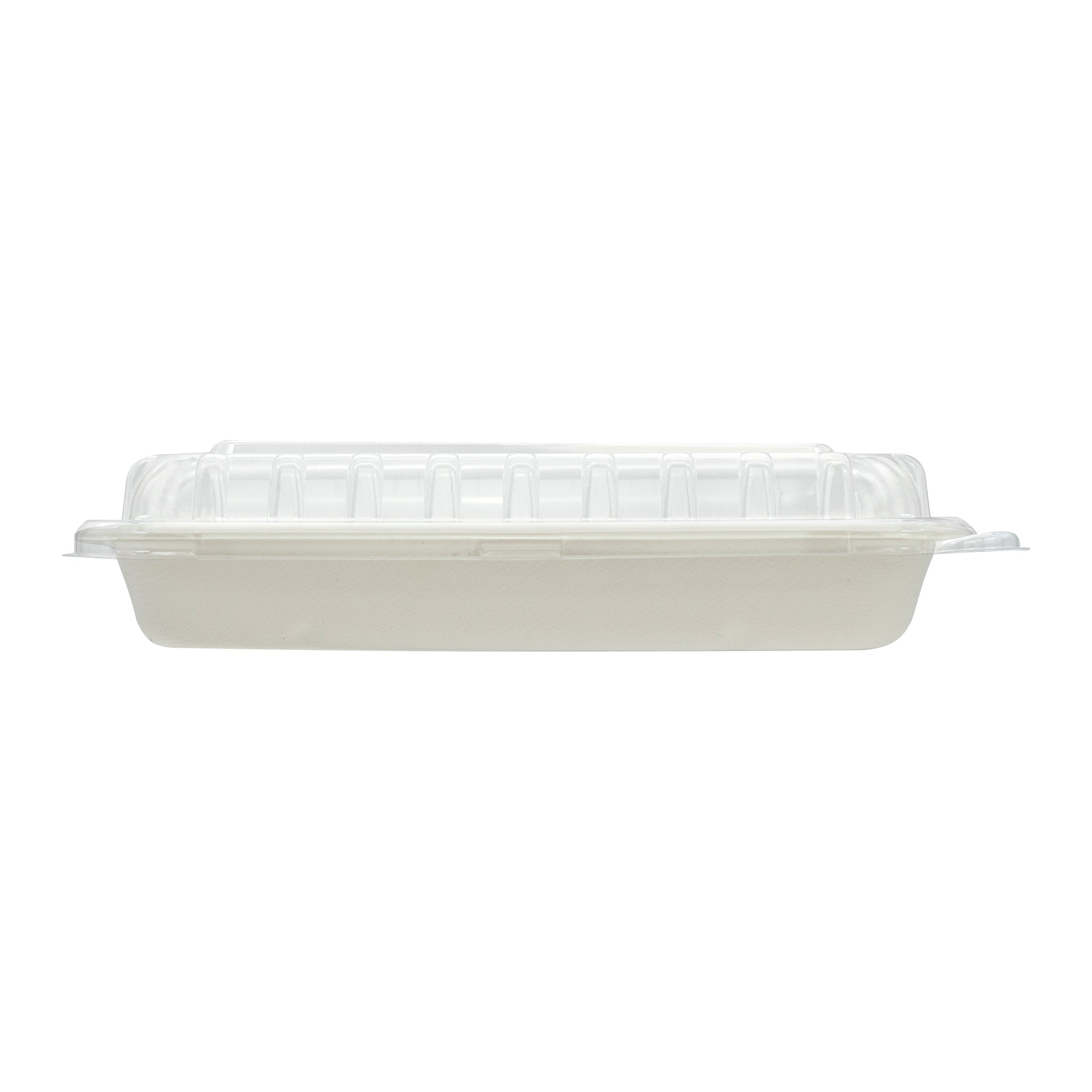 REGENT SUGARCANE FIBRE RECTANGULAR CONTAINER 500ML & PET LIDS, 20 PCS