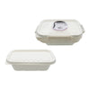 REGENT SUGARCANE FIBRE RECTANGULAR CONTAINER 750ML & LIDS, 20 PCS