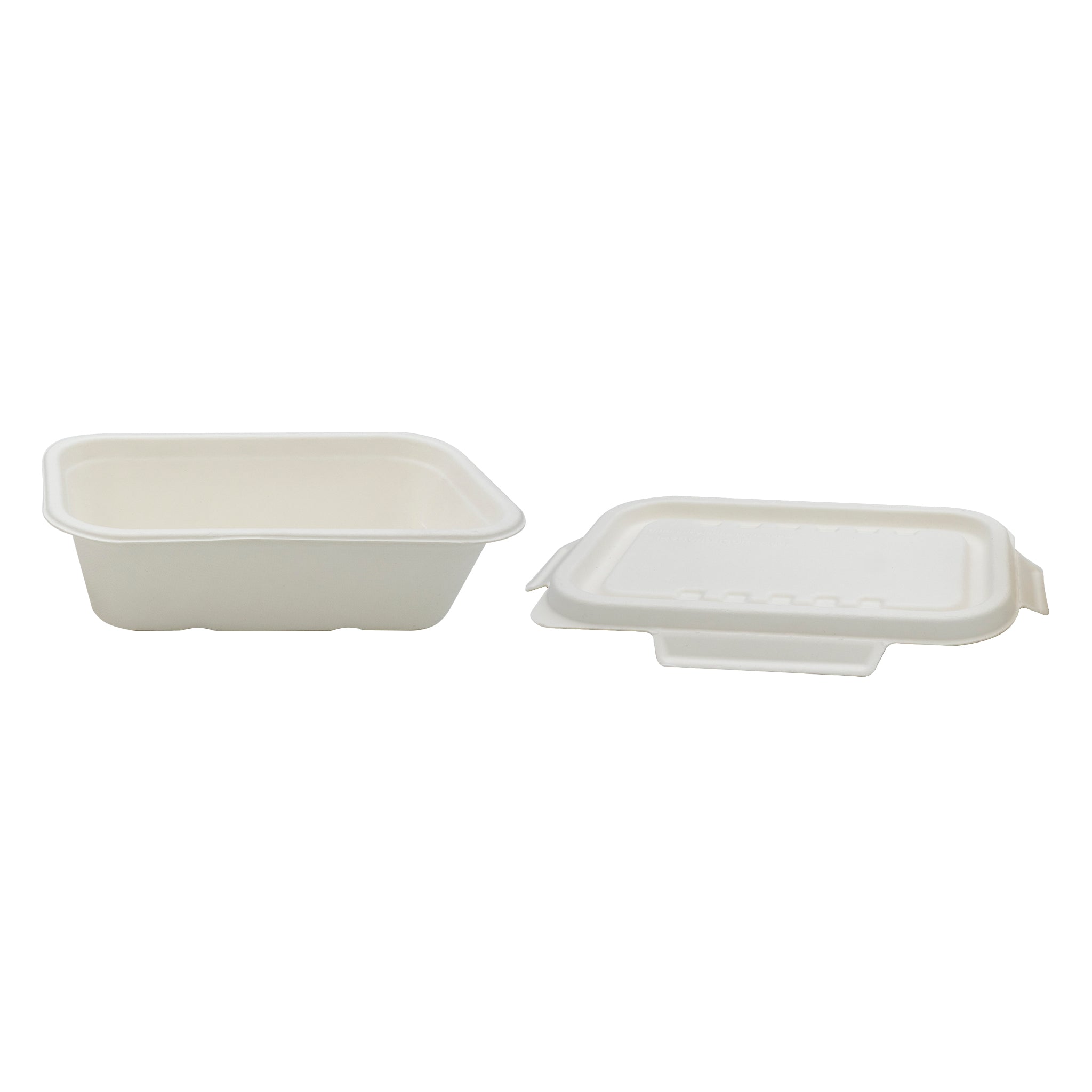 REGENT SUGARCANE FIBRE RECTANGULAR CONTAINER 750ML & LIDS, 20 PCS