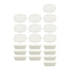 REGENT SUGARCANE FIBRE RECTANGULAR CONTAINER 750ML & LIDS, 20 PCS