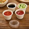 REGENT SUGARCANE FIBRE SAUCE CONTAINER 60ML & PET LIDS, 40 PCS