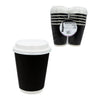 REGENT RIPPLE PAPER CUP BLACK, 350ML & LID 20 PCS