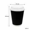 REGENT RIPPLE PAPER CUP BLACK, 350ML & LID 20 PCS