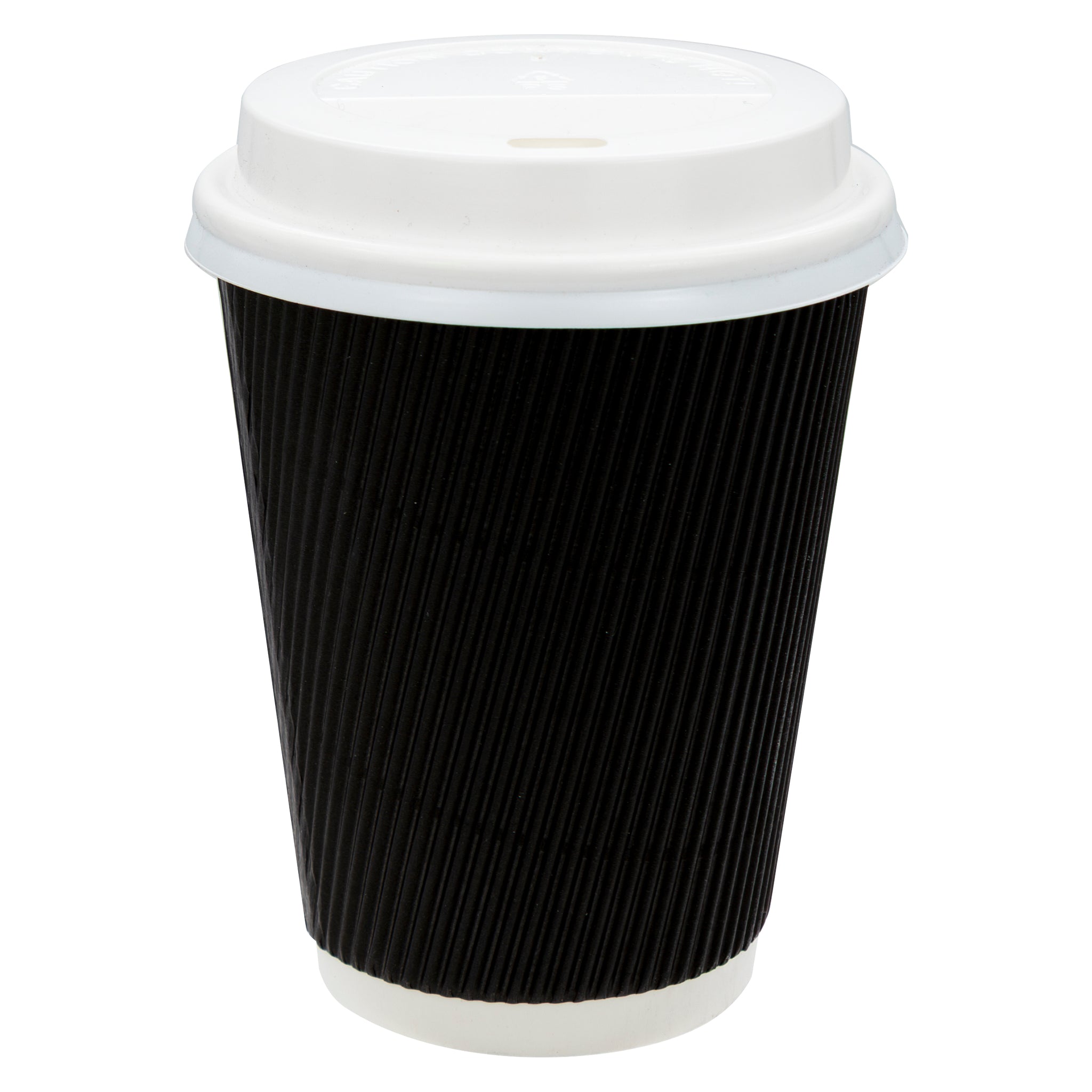 REGENT RIPPLE PAPER CUP BLACK, 350ML & LID 20 PCS