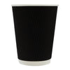 REGENT RIPPLE PAPER CUP BLACK, 350ML & LID 20 PCS