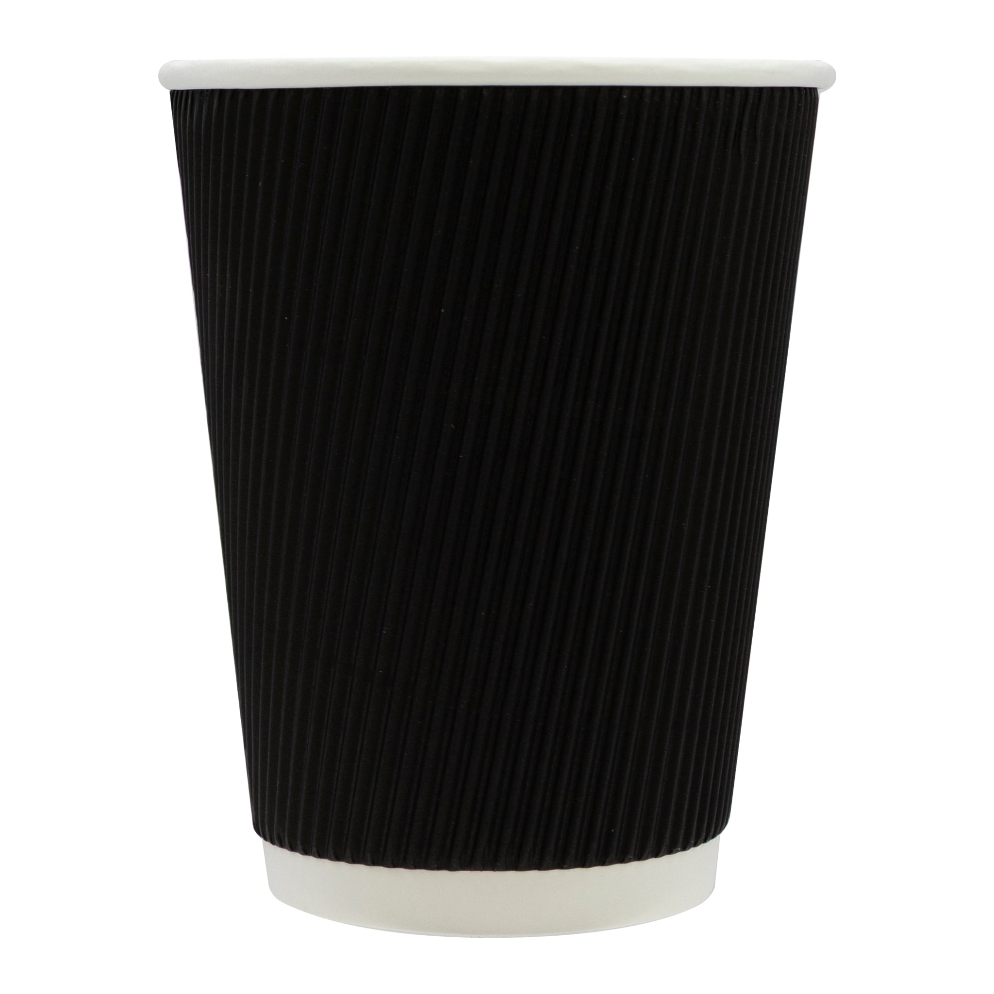 REGENT RIPPLE PAPER CUP BLACK, 350ML & LID 20 PCS