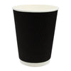 REGENT RIPPLE PAPER CUP BLACK, 350ML & LID 20 PCS