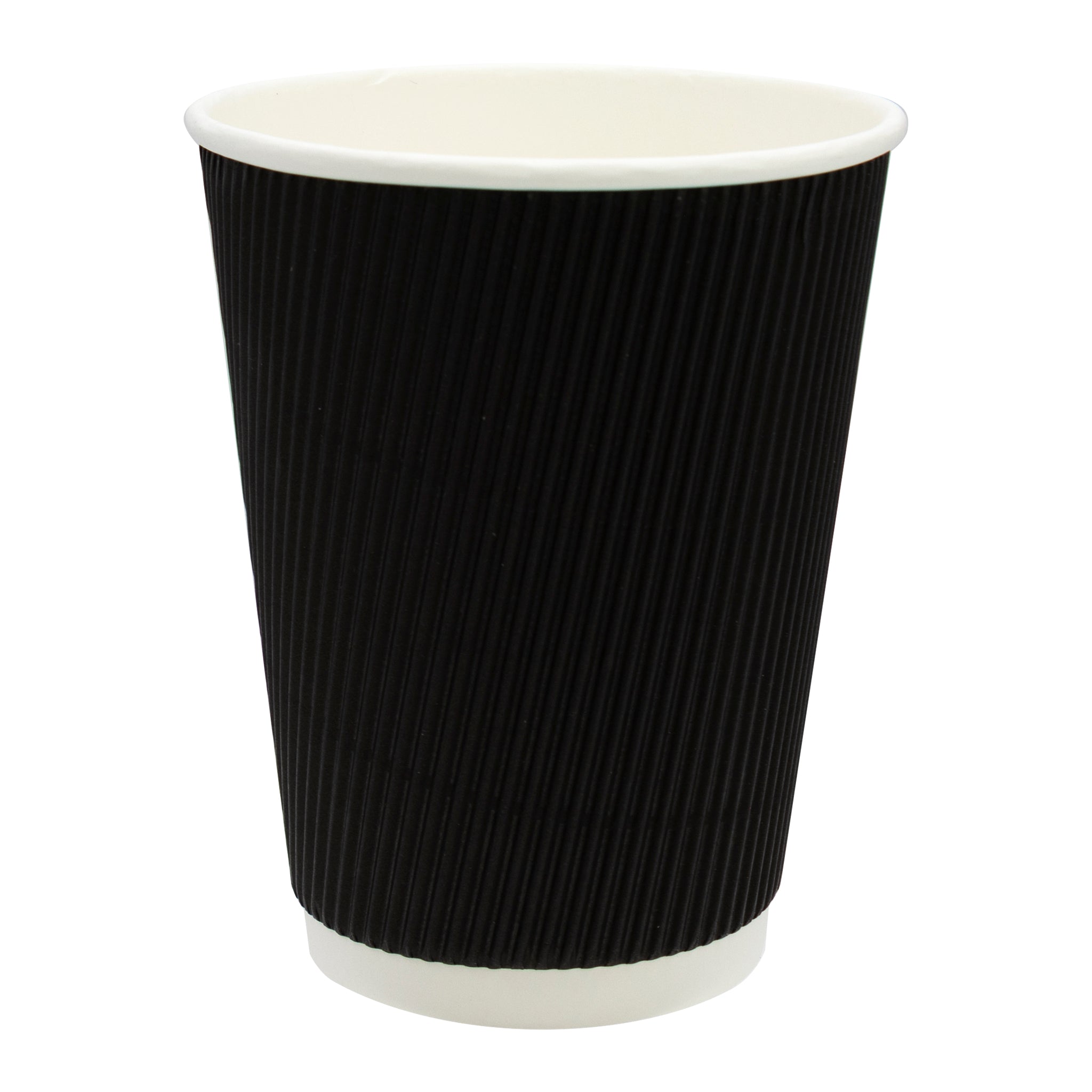 REGENT RIPPLE PAPER CUP BLACK, 350ML & LID 20 PCS
