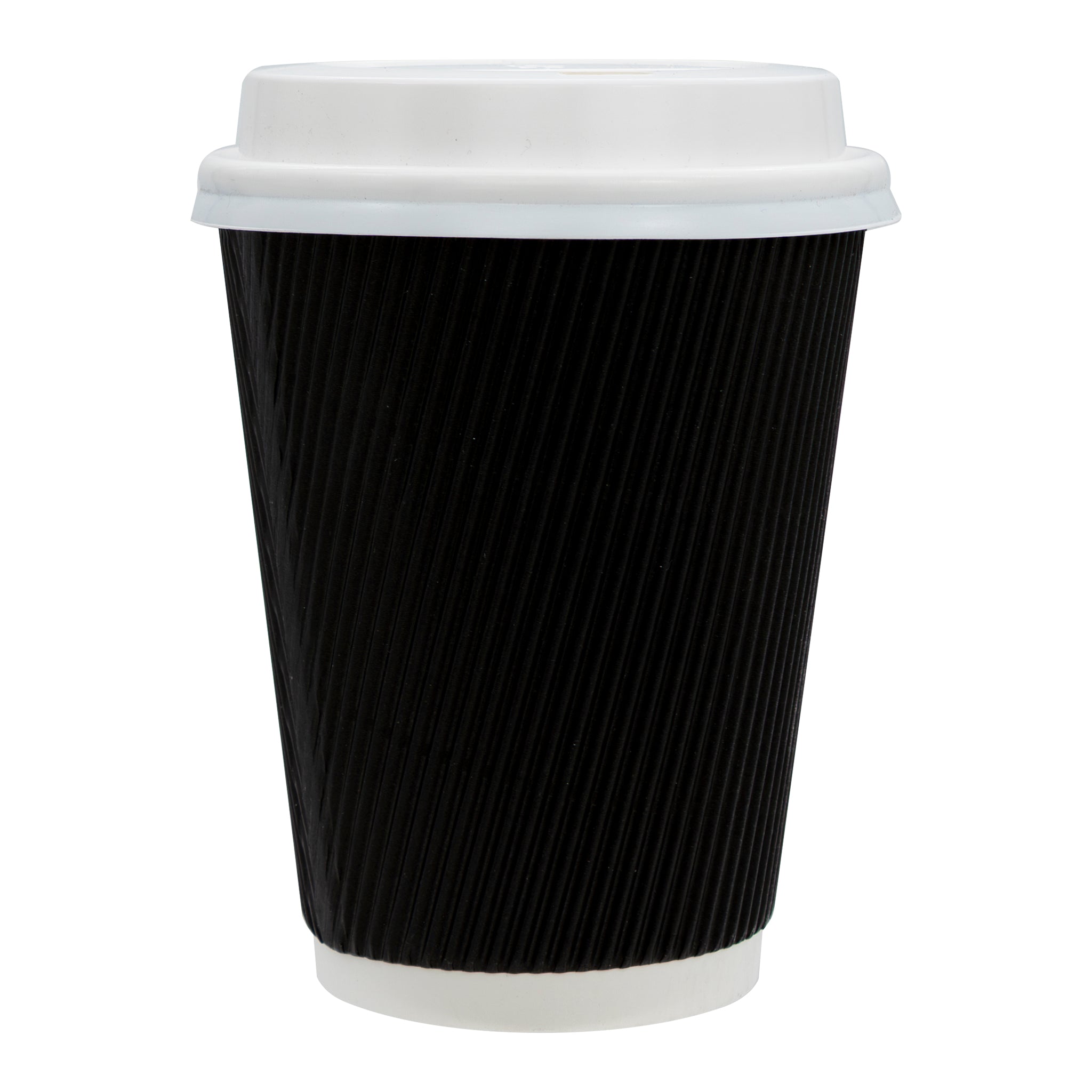 REGENT RIPPLE PAPER CUP BLACK, 350ML & LID 20 PCS