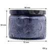 REGENT SCENTED CANDLES VANILLA IN EMBOSSED GLASS JARS, ASST. COLOURS, 100G