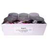 REGENT SCENTED CANDLES VANILLA IN EMBOSSED GLASS JARS, ASST. COLOURS, 185G