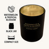 REGENT SCENTED CANDLE BLACK JAR LARGE, WATERMELON & TROPICAL BLOSSOM 210G