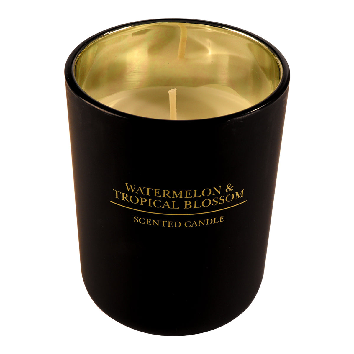 REGENT SCENTED CANDLE BLACK JAR LARGE, WATERMELON & TROPICAL BLOSSOM 210G