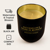 REGENT SCENTED CANDLE BLACK JAR SMALL, WATERMELON & TROPICAL BLOSSOM 130G