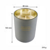 REGENT SCENTED CANDLE GREY JAR LARGE, BLACK ROSE & POMEGRANATE 210G, (103X80MM DIA)