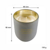 REGENT SCENTED CANDLE GREY JAR SMALL, BLACK ROSE & POMEGRANATE 130G