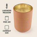 REGENT SCENTED CANDLE PINK JAR LARGE, LAVENDER MEADOW 210G