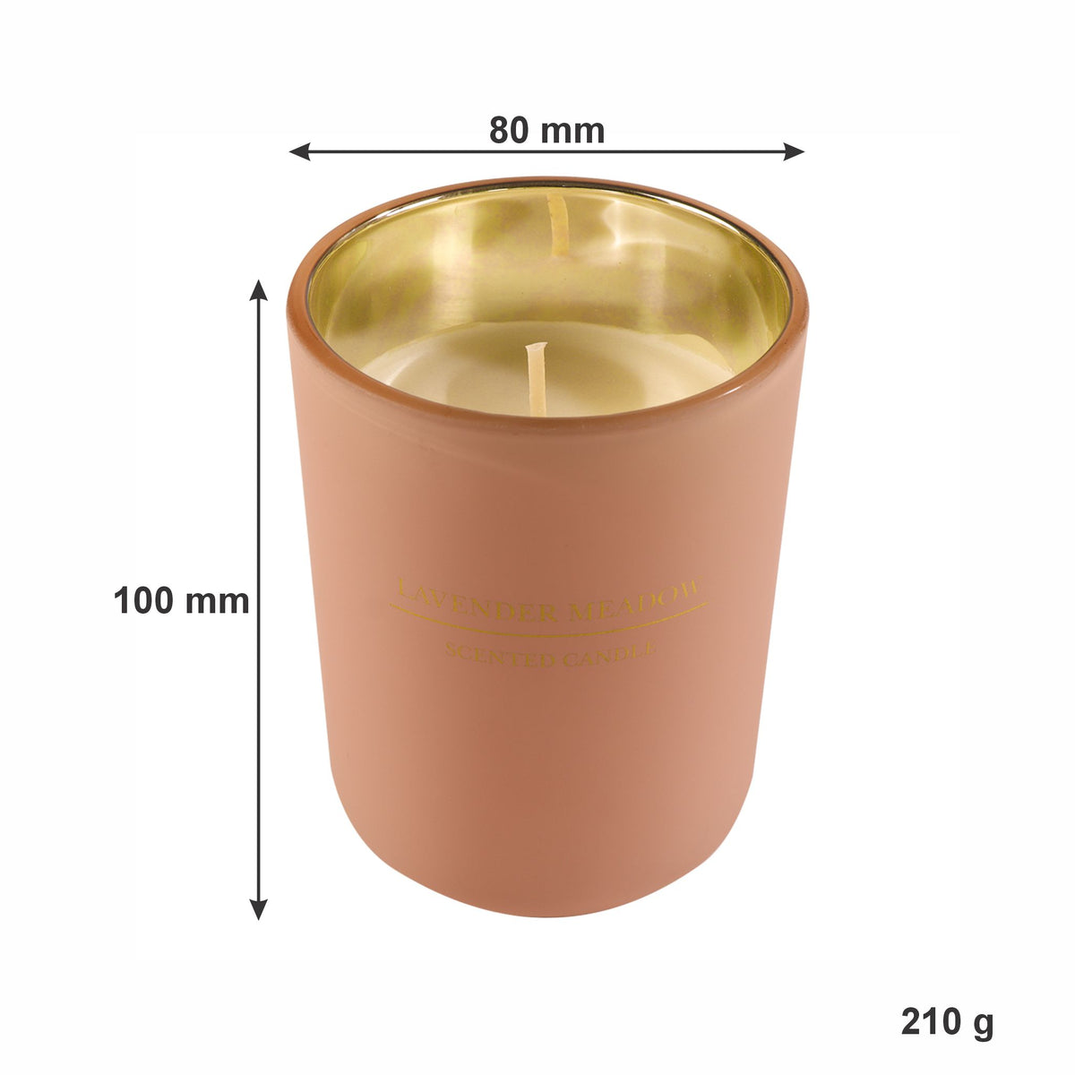 REGENT SCENTED CANDLE PINK JAR LARGE, LAVENDER MEADOW 210G