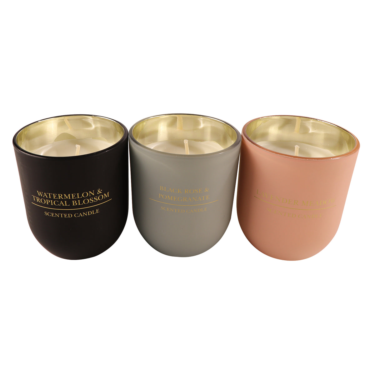 REGENT SCENTED CANDLE GREY JAR SMALL, BLACK ROSE & POMEGRANATE 130G