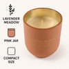 REGENT SCENTED CANDLE PINK JAR SMALL, LAVENDER MEADOW 130G