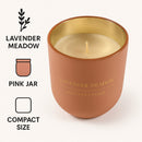 REGENT SCENTED CANDLE PINK JAR SMALL, LAVENDER MEADOW 130G