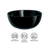 LUMINARC OPAL BLACK BOWL 750ML, 145MM DIA