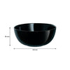 LUMINARC OPAL BLACK BOWL 750ML, 145MM DIA