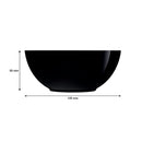 LUMINARC OPAL BLACK SMALL BOWL, 350ML (120MM DIA)
