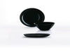 LUMINARC OPAL BLACK OVAL PLATE, 250X330MM