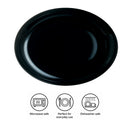 LUMINARC OPAL BLACK OVAL PLATE, 250X330MM