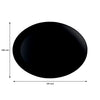 LUMINARC OPAL BLACK OVAL PLATE, 250X330MM