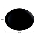 LUMINARC OPAL BLACK OVAL PLATE, (250X330MM)