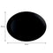 LUMINARC OPAL BLACK OVAL PLATE, (250X330MM)