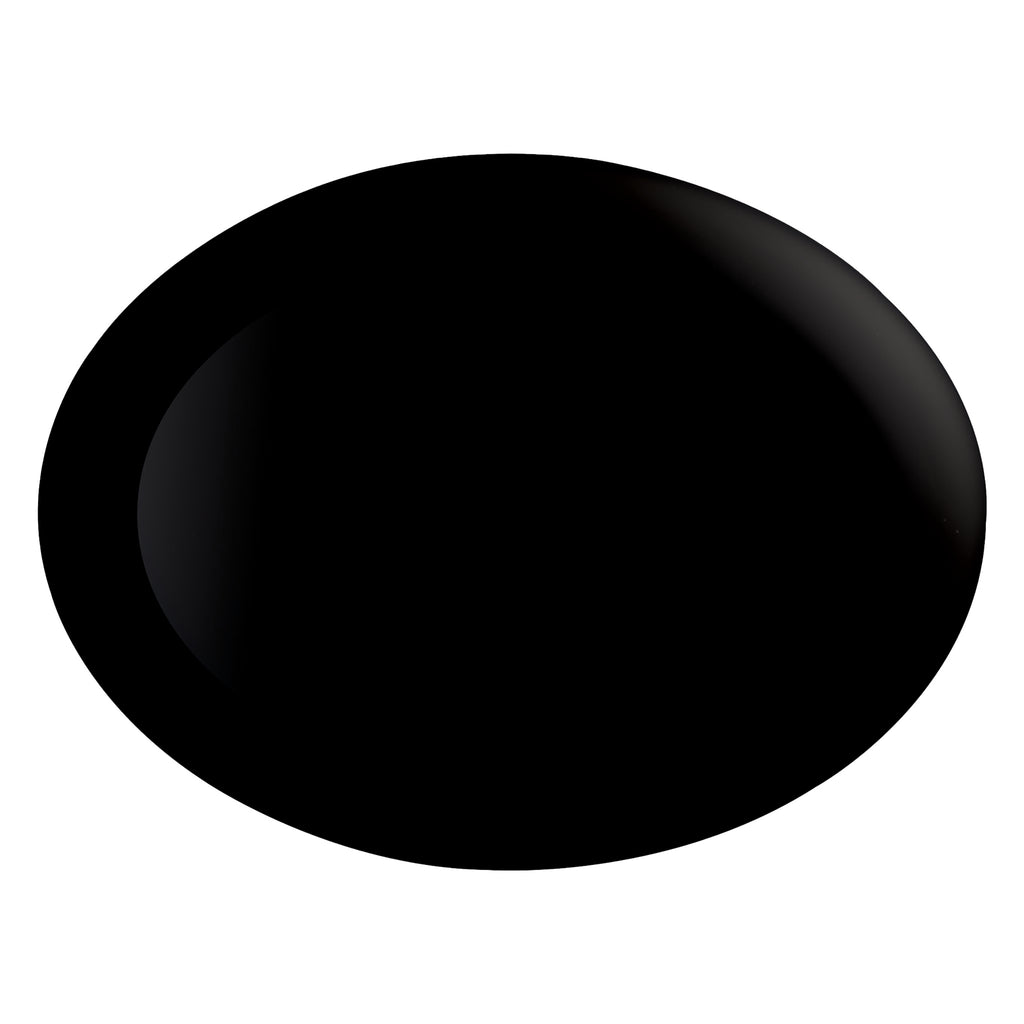 LUMINARC OPAL BLACK OVAL PLATE, 250X330MM