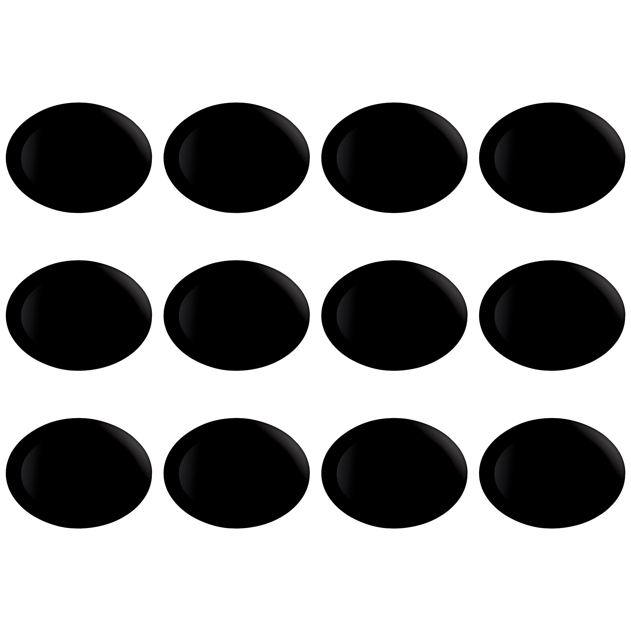 LUMINARC OPAL BLACK OVAL PLATE, 250X330MM