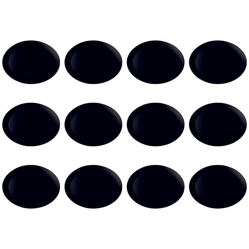 LUMINARC OPAL BLACK OVAL PLATE, (250X330MM)