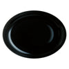 LUMINARC OPAL BLACK OVAL PLATE, 250X330MM
