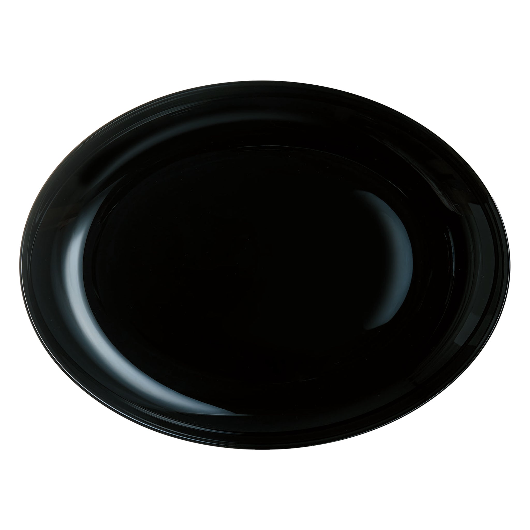 LUMINARC OPAL BLACK OVAL PLATE, 250X330MM