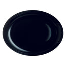 LUMINARC OPAL BLACK OVAL PLATE, (250X330MM)