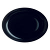 LUMINARC OPAL BLACK OVAL PLATE, (250X330MM)
