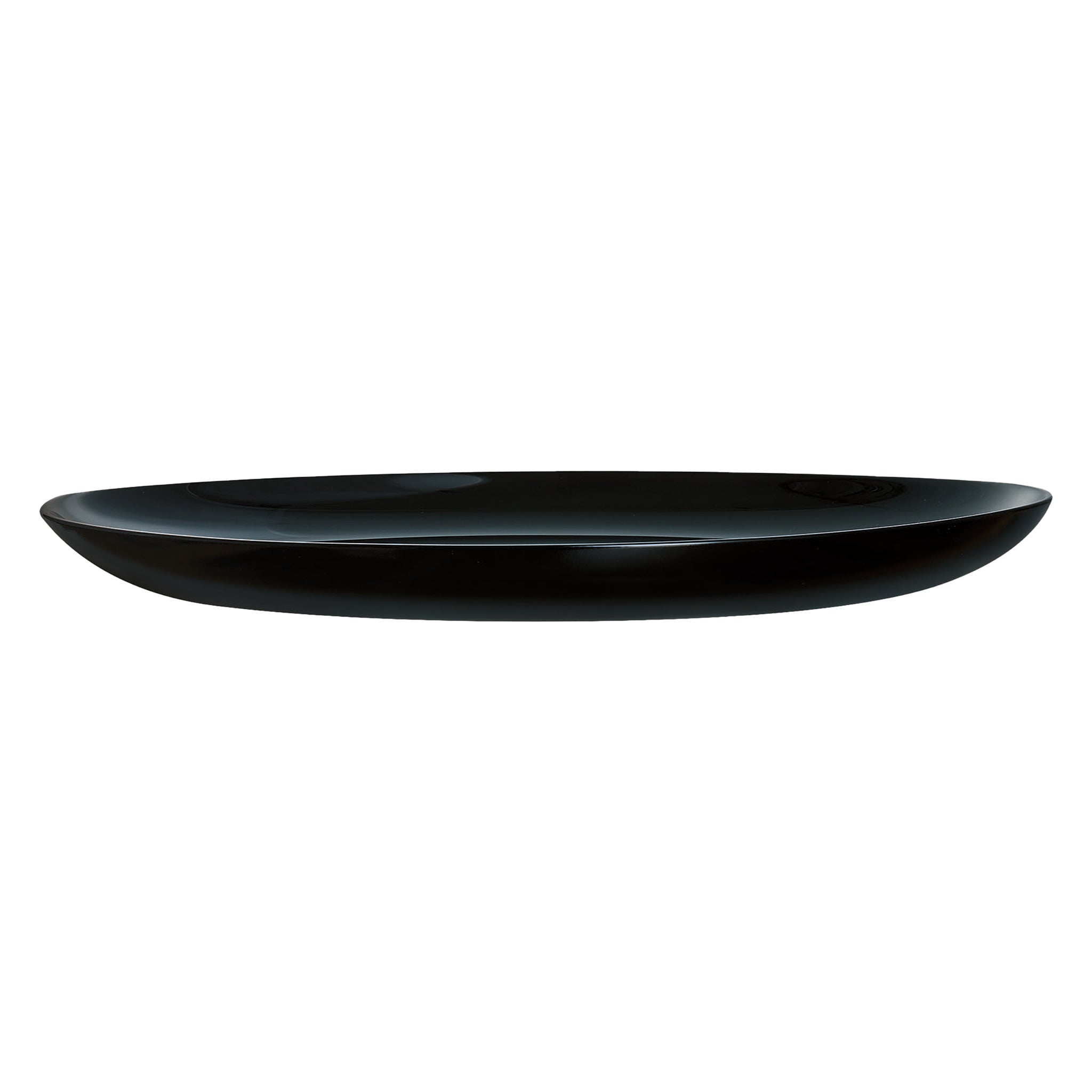 LUMINARC OPAL BLACK OVAL PLATE, 250X330MM
