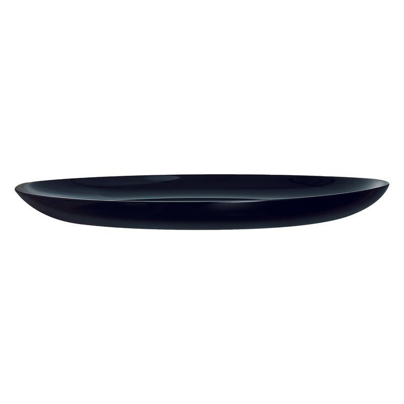 LUMINARC OPAL BLACK OVAL PLATE, (250X330MM)