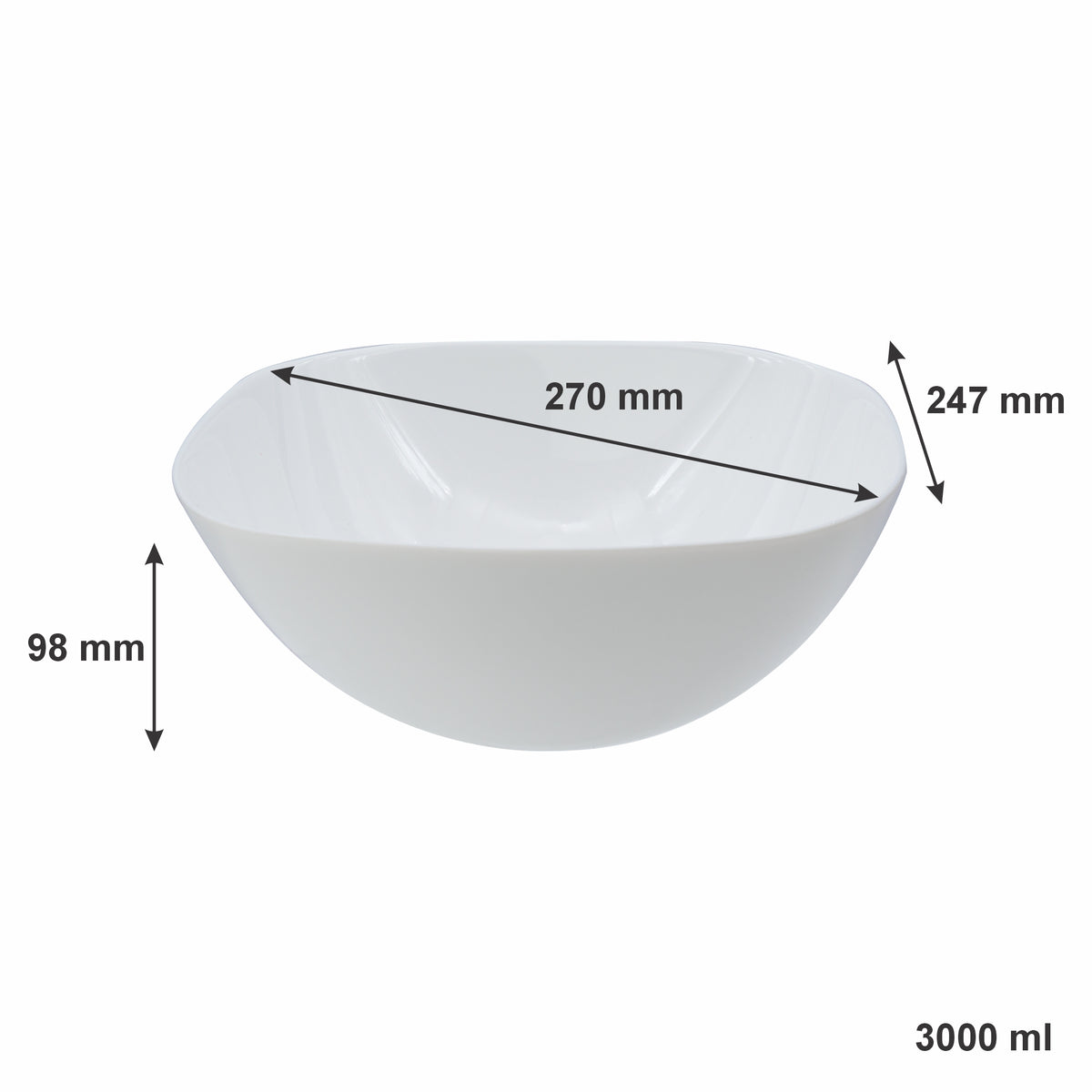 CONSOL OPAL SALAD BOWL LARGE, 3L - 270MM DIA