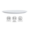 LUMINARC OPAL FRIENDS TIME TEMPERED WHITE PIZZA PLATE, 320MM DIA
