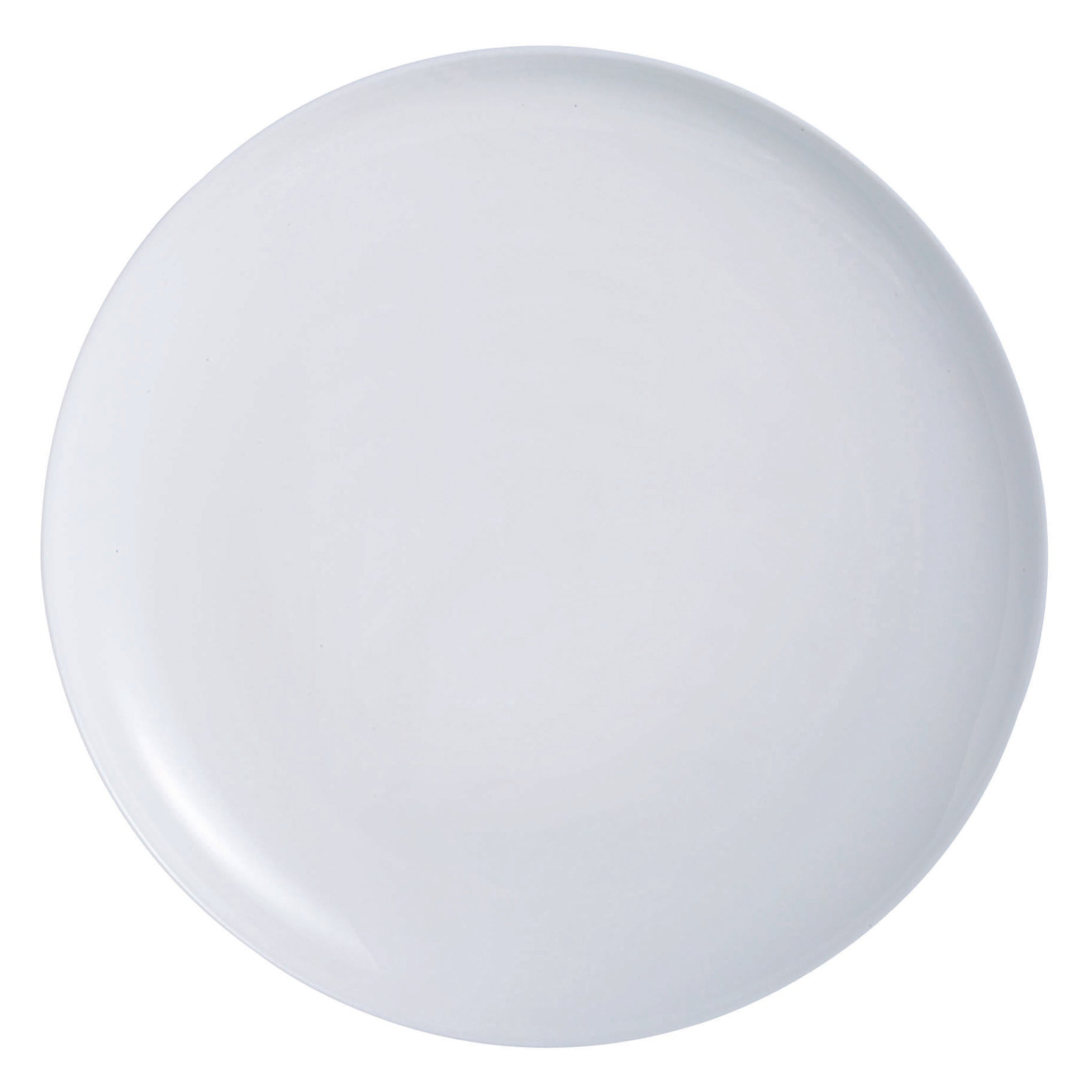 LUMINARC OPAL FRIENDS TIME TEMPERED WHITE PIZZA PLATE, 320MM DIA