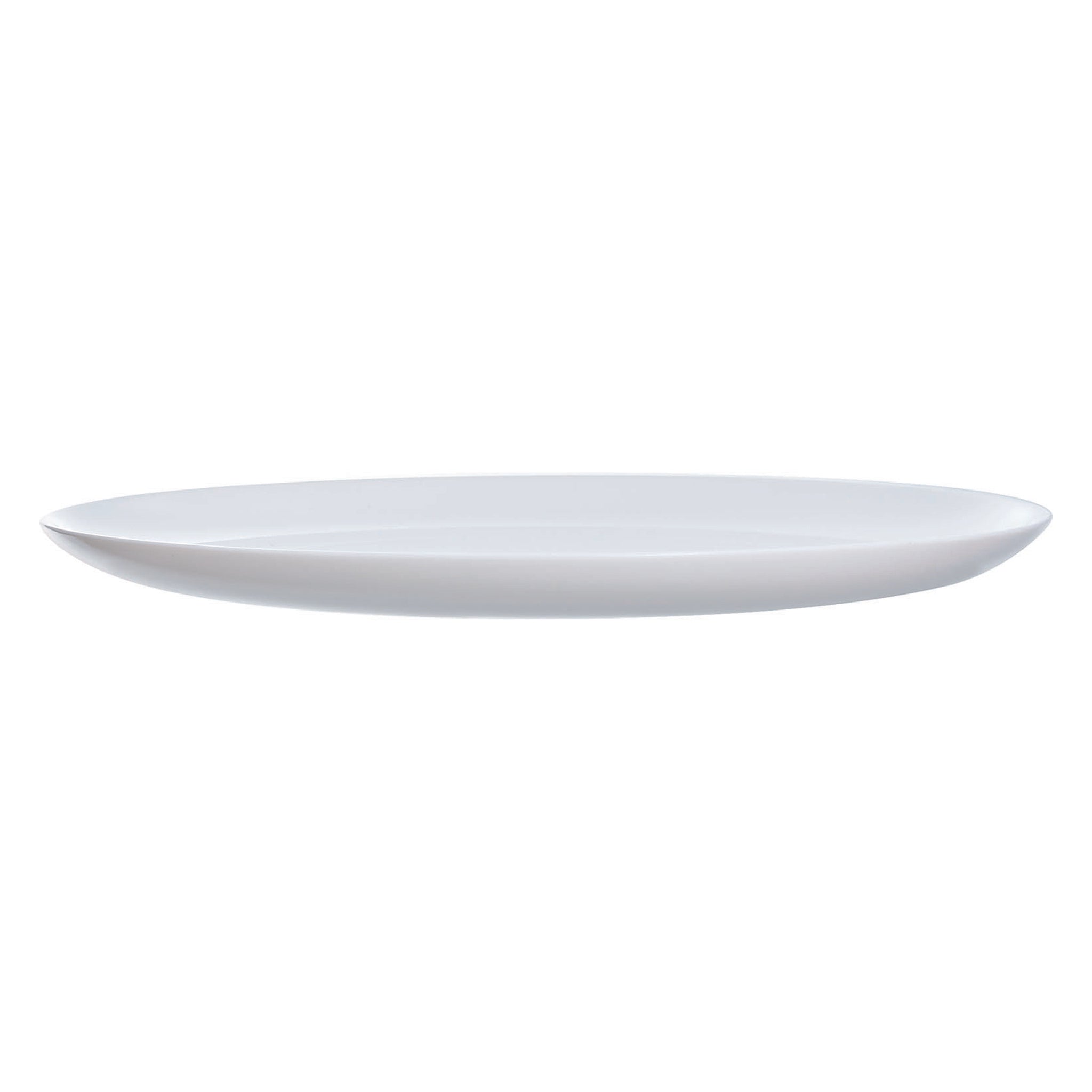 LUMINARC OPAL FRIENDS TIME TEMPERED WHITE PIZZA PLATE, 320MM DIA